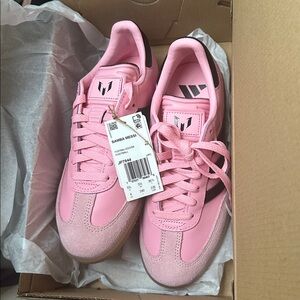 BNIB Adidas Samba Pink with Black Accents